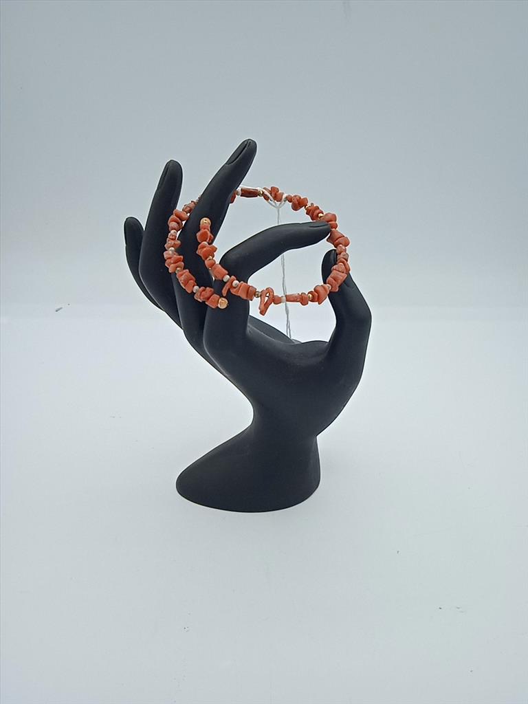 BRACCIALE  ASPIRALE  CORALLO 