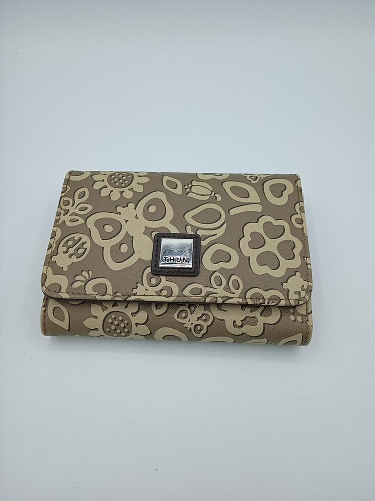 Portafoglio Beige Marrone Thun Fiori