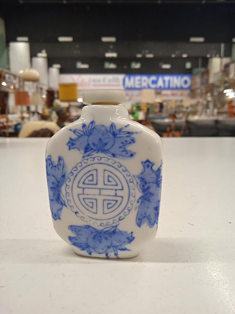 Snuff Bottle Ceramica Azzurra Fine 800