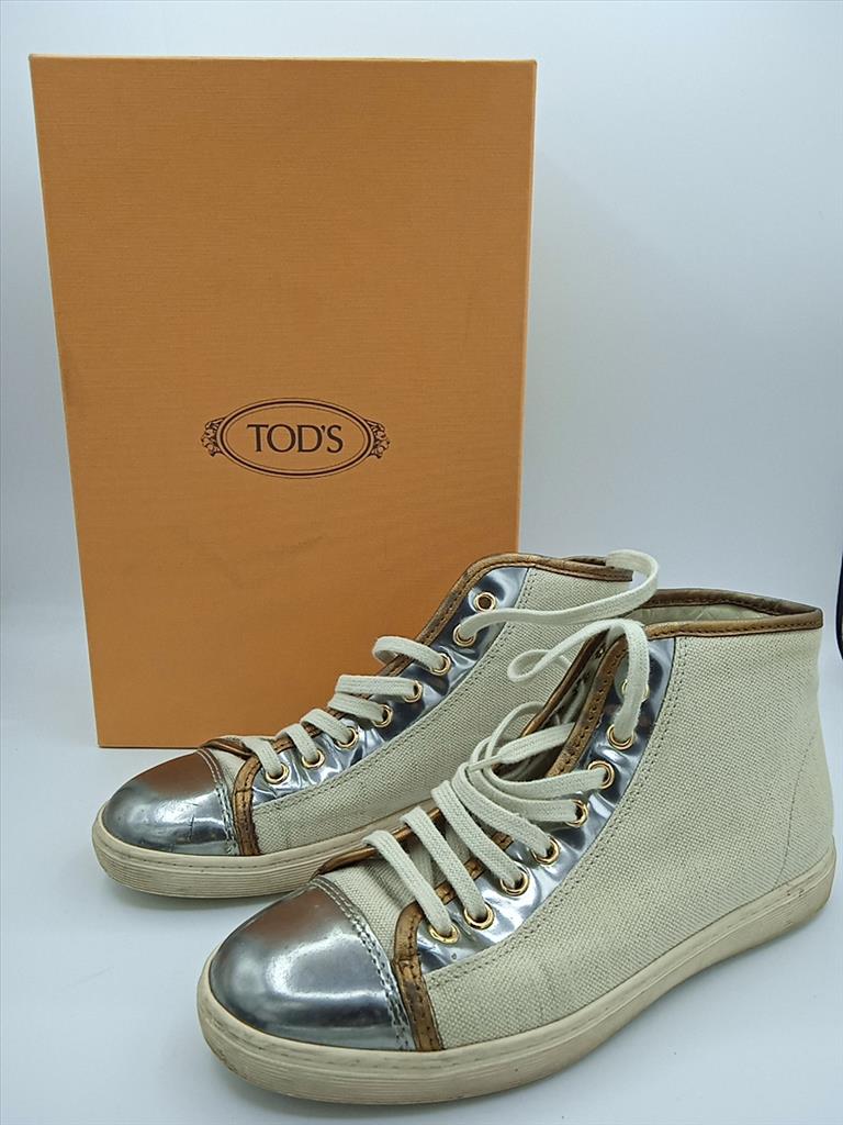 SCARPE  D  TODS  TELA  BEIGE  N 36 SCATOLA  