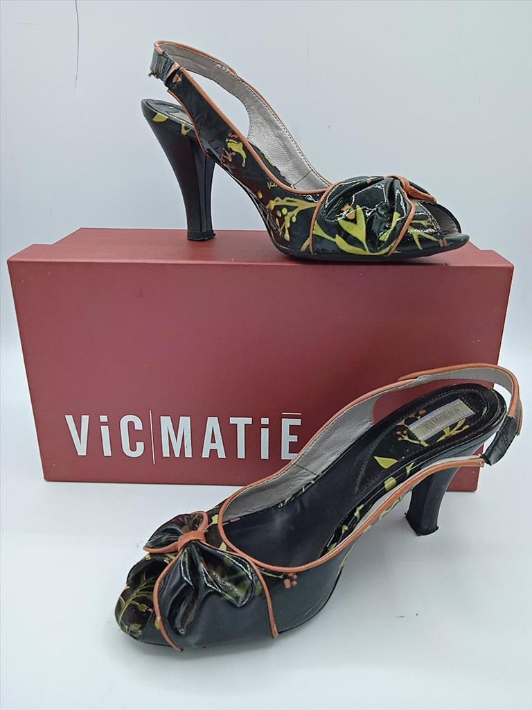 Scarpe D Decollette Nere Decori Verdi E Arancioni Vic Matie N 38 Con Scatola Da Riv