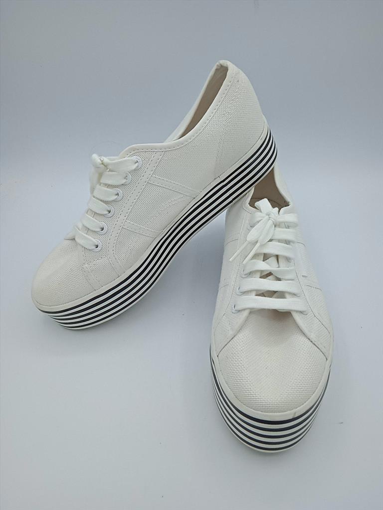 Scarpe D Bianche Superga Righe Para Nere 39