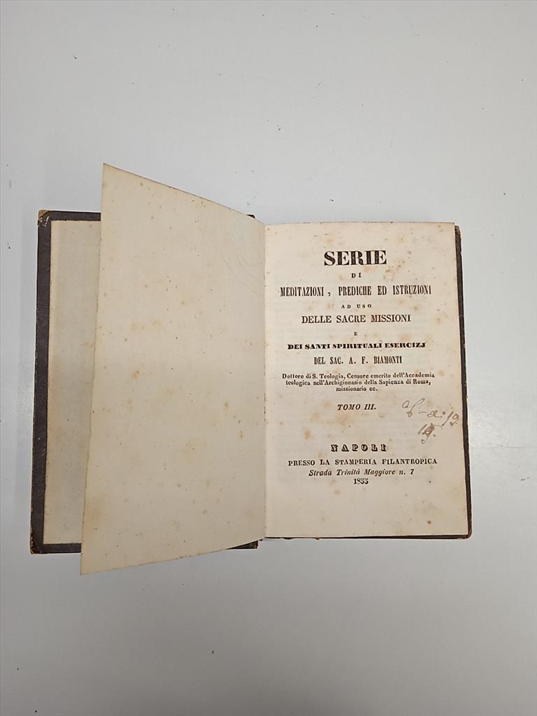 SERIE DI MEDITAZIONI, PREDICHE ED ISTRUZIONI 1855