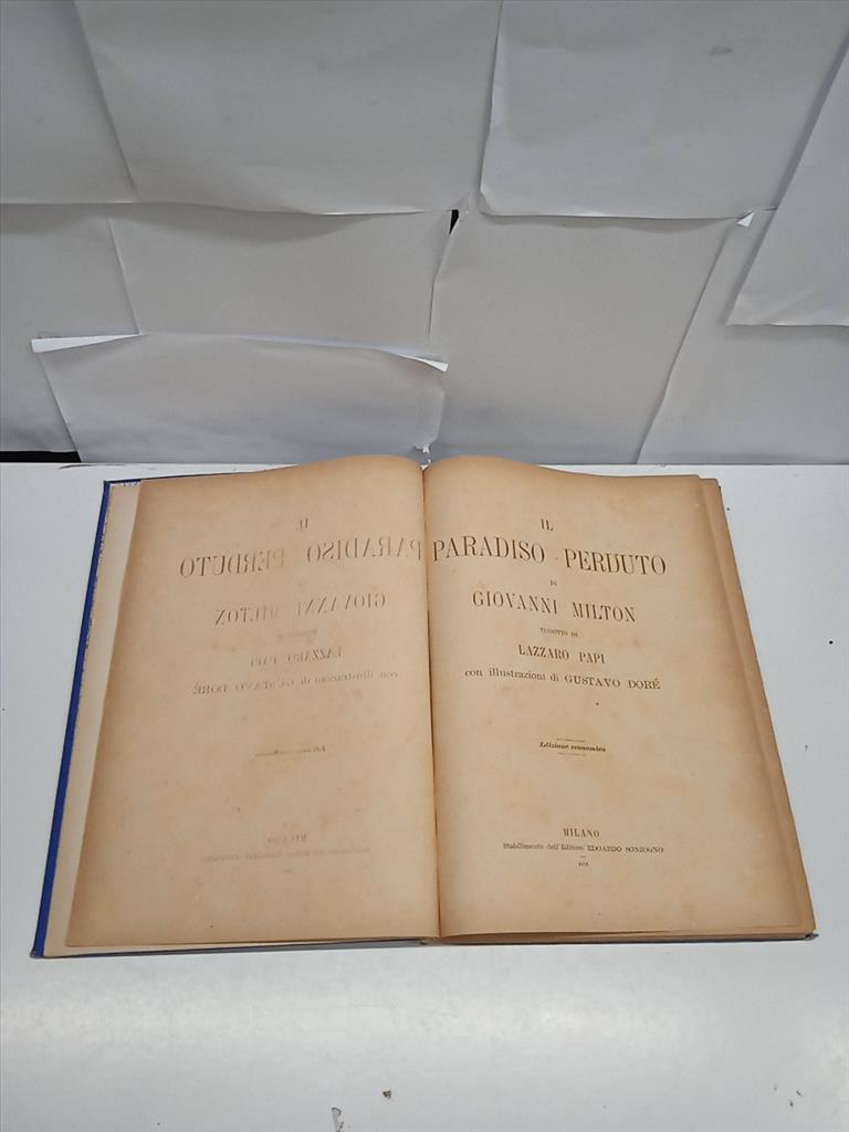 Libro Antico Il Paradiso Perduto 1881 Illustrato Dore'