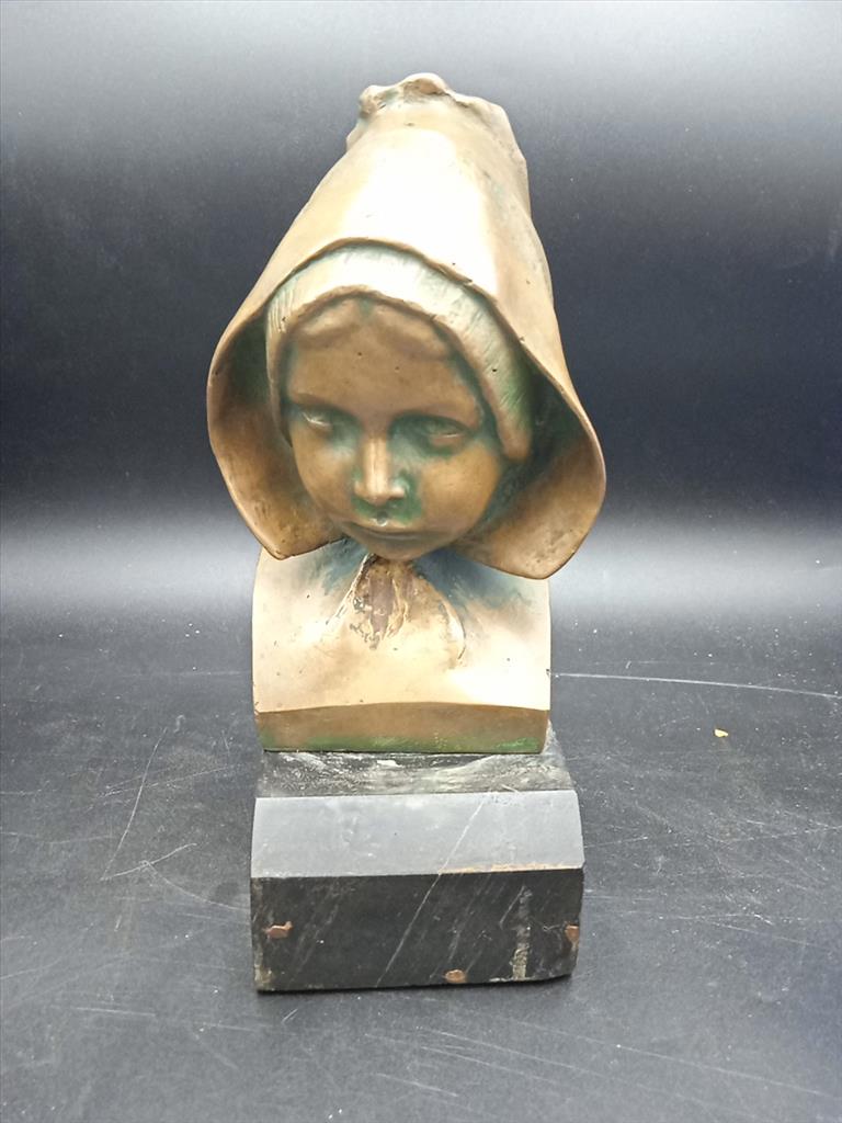 BRONZO BUSTO DONNA OLANDESE