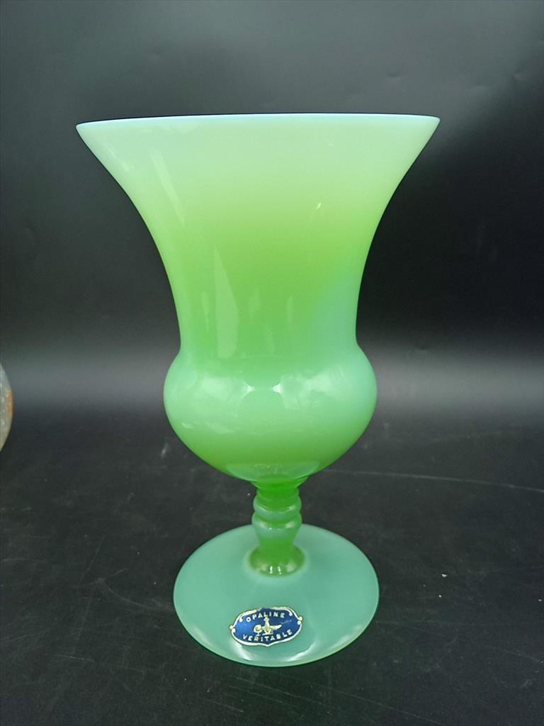 VASO VETRO OPALINO VERDE PRIMI 900