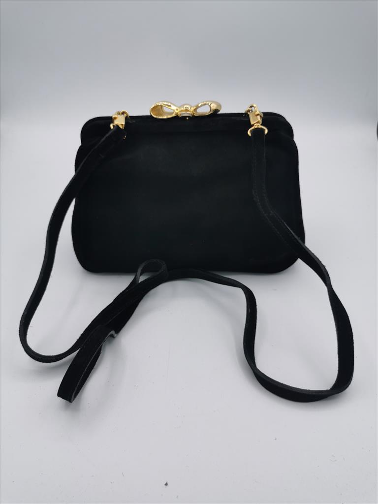 BORSA  VINTAGE  FURLA  CAMOSCIO  NERA  