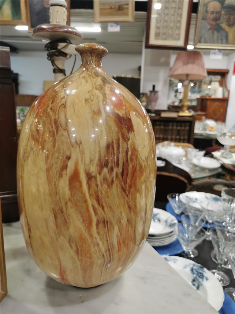 Base Lampada Ceramica Effetto Marmo