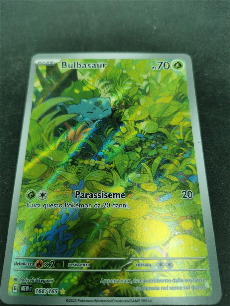 Carta Pokemon bulbasaur 166/165 ita